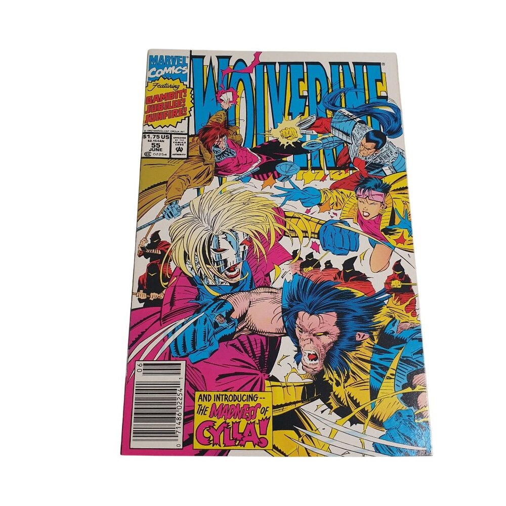 Marvel Comics Wolverine No 55 Featuring Gambit Jubilee Sunfire Bagged Boarded